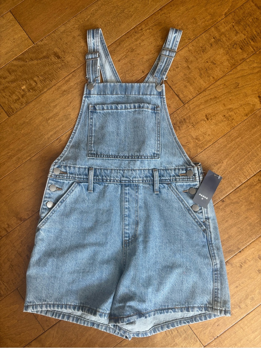 Parke x Target Light Wash Denim Overalls Sz XS NWT